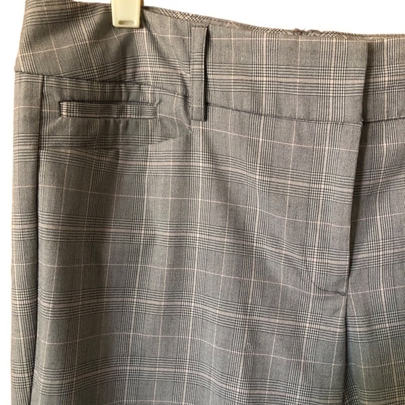 Gray plaid wide leg trousers professional Academia eclectic grandpa dress pants - Picture 2 of 9